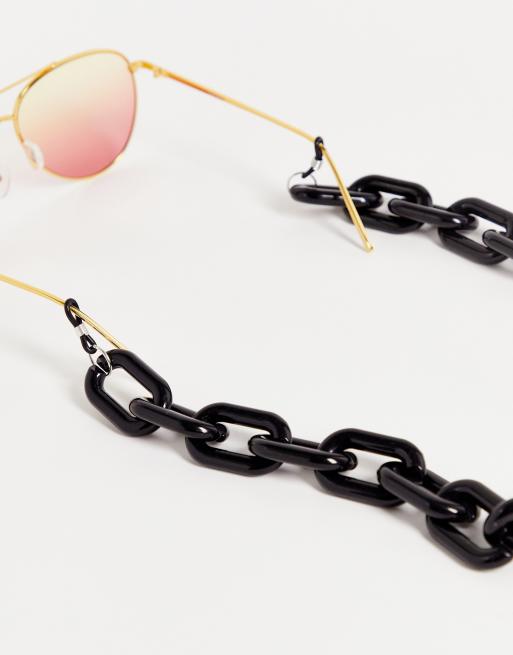 Public Desire - Chaîne de lunettes à gros maillons - Noir