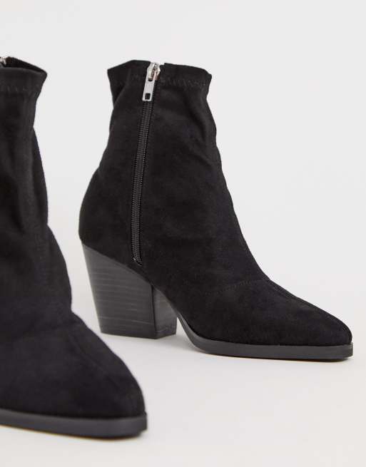 Public Desire - Charlie - Stivaletti a calza western neri, 4 di 4