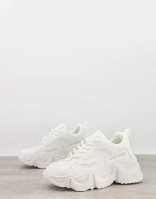 public desire white chunky trainers
