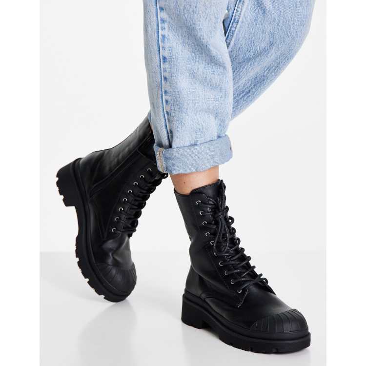 Black lace hotsell biker boots