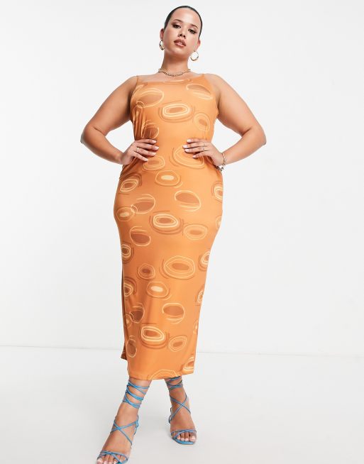 curve bodycon dresses Plus Size Bold Lines Bodycon Dress