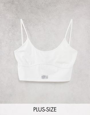 white cotton bralette