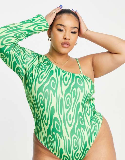 Green With Envy Two-toned Body suit – Flair By Ashi