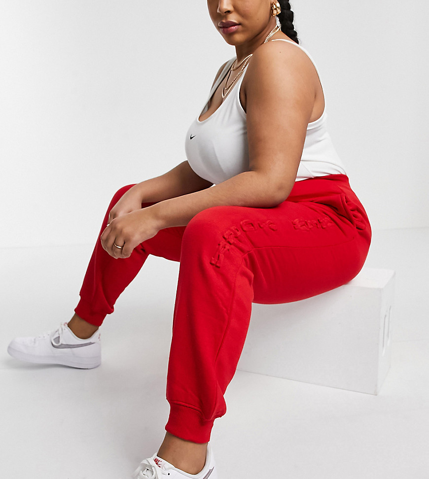 Public Desire Curve graphic sweatpants in red-Green