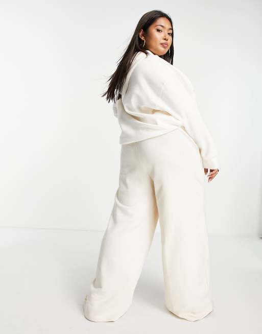 Public Desire Curve – Leggings in Ecru mit weitem Bein und hohem Bund, 4 von 4