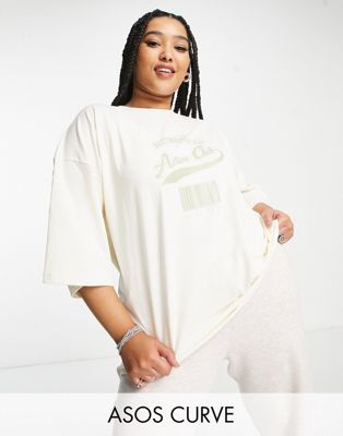 oversized T-shirt in stone-Neutral