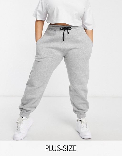 Public Desire Curve relaxed joggers in marl grey
