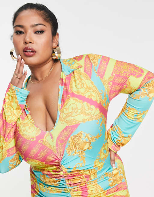 Public Desire Curve scarf print mini dress, 2 of 4