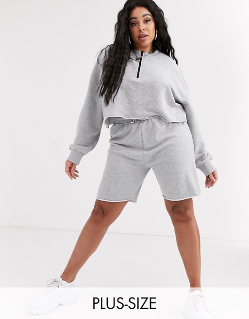 Public Desire Curve sweat shorts with contrast drawcord co-ord