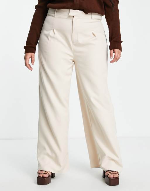 Public Desire Curve tailored pants in oatmeal, 4 of 4