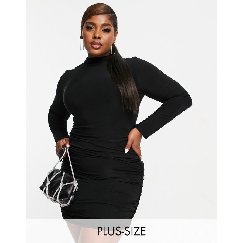 Donna pV1Tr Public Desire Curve - Vestito corto nero arricciato
