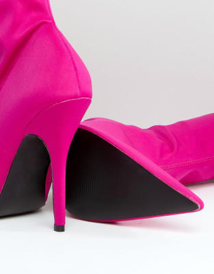 cerise pink ankle boots