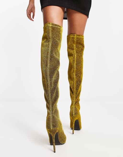 Over the knee hot sale boots glitter