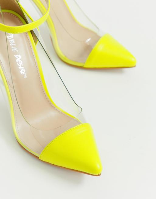 Neon yellow sales court shoes