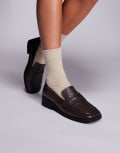 [Public Desire] Public Desire Decaf loafers in brown croc 39 Brown Croc