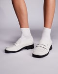 [Public Desire] Public Desire Decaf loafers in cream croc-Neutral 38 Cream croc