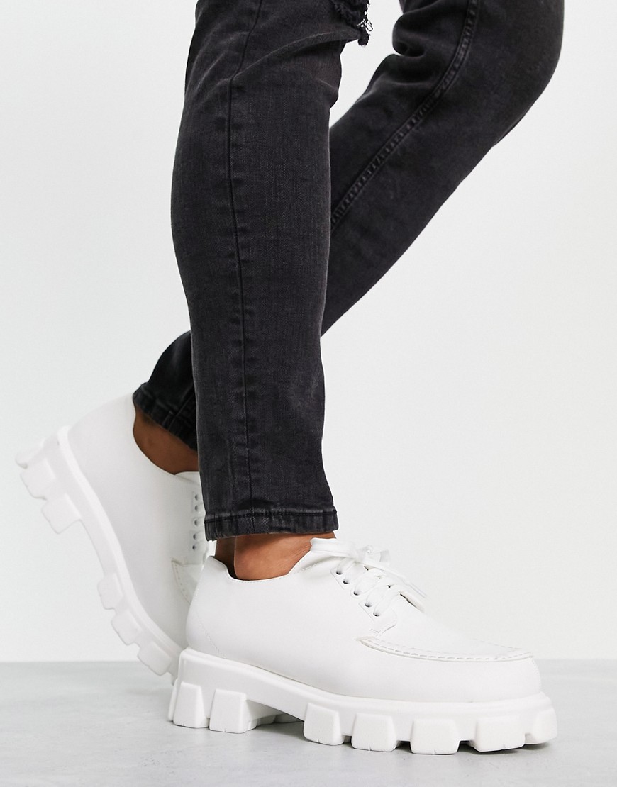 Public Desire Dexter chunky lace-up shoes in white
