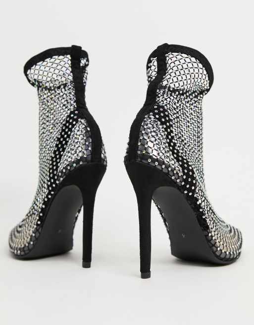 Public desire fishnet on sale heels