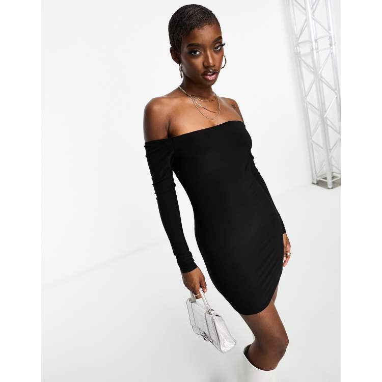 Asos black bodycon dress hotsell