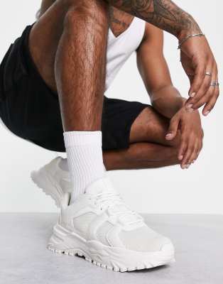 public desire white chunky trainers