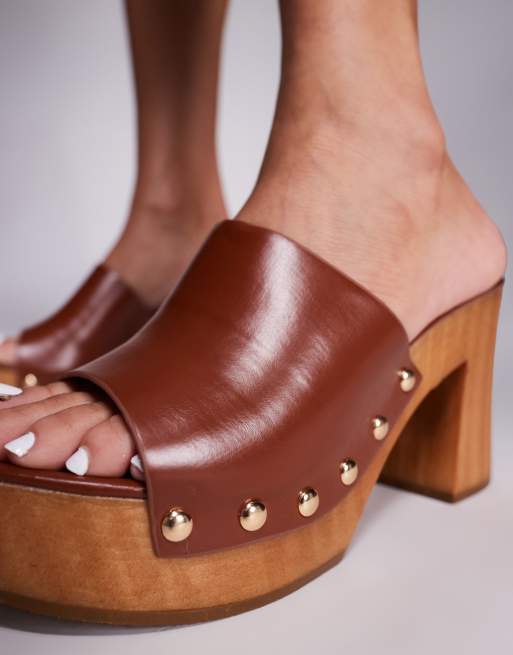 Public Desire - Dutchie - Gyldenbrune mule-sandaler, 2 af 4