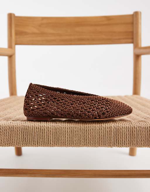 Public Desire - Dylan - Ballerine intrecciate marrone cioccolato, 4 di 4