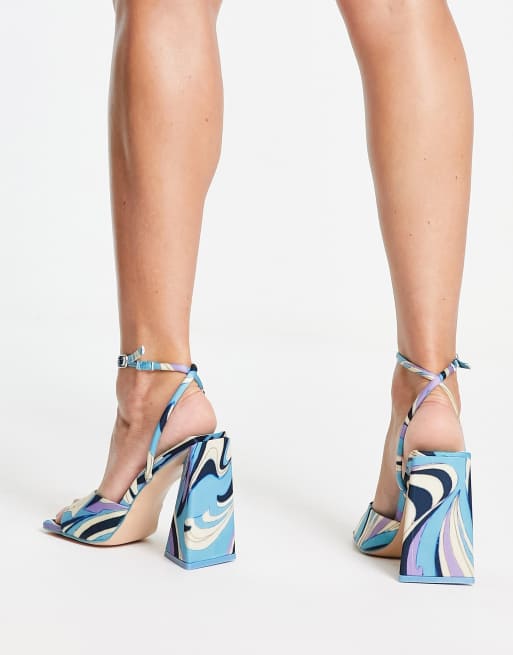 Blue print outlet heels