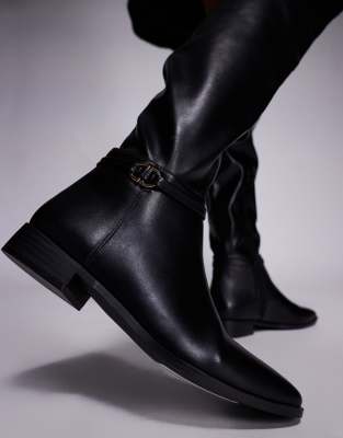 Public Desire Eastburn Over The Knee Riding Boots In Black