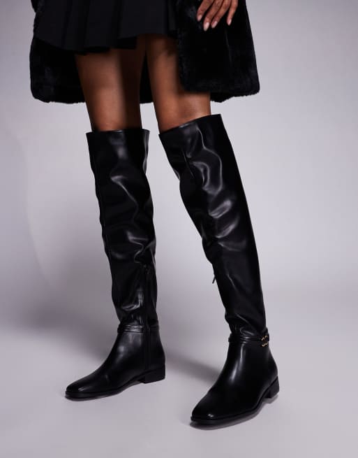 Suede Satori Asos Stretch Knee High Boots Tommy Hilfiger Riding