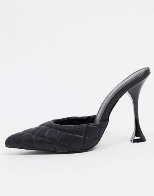 Public Desire - Eden - Gesteppte Mules in Schwarz mit ...