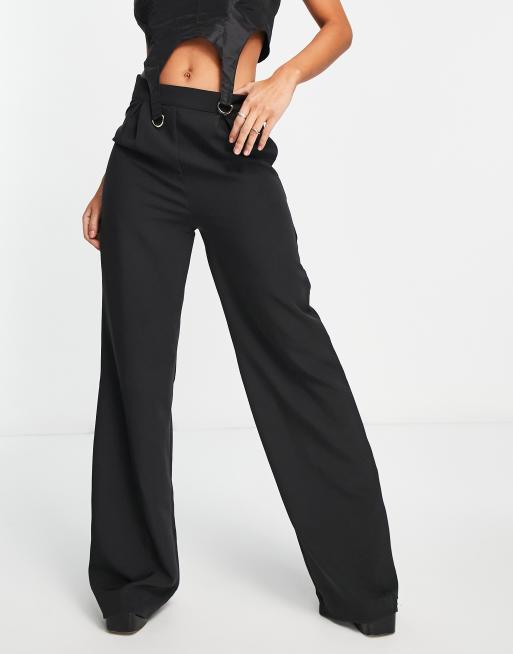 Public Desire - Elegante broek met hoge taille in zwart