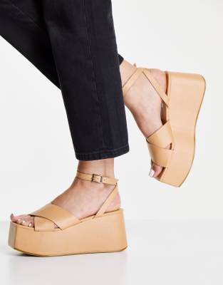 two strap platform sandals
