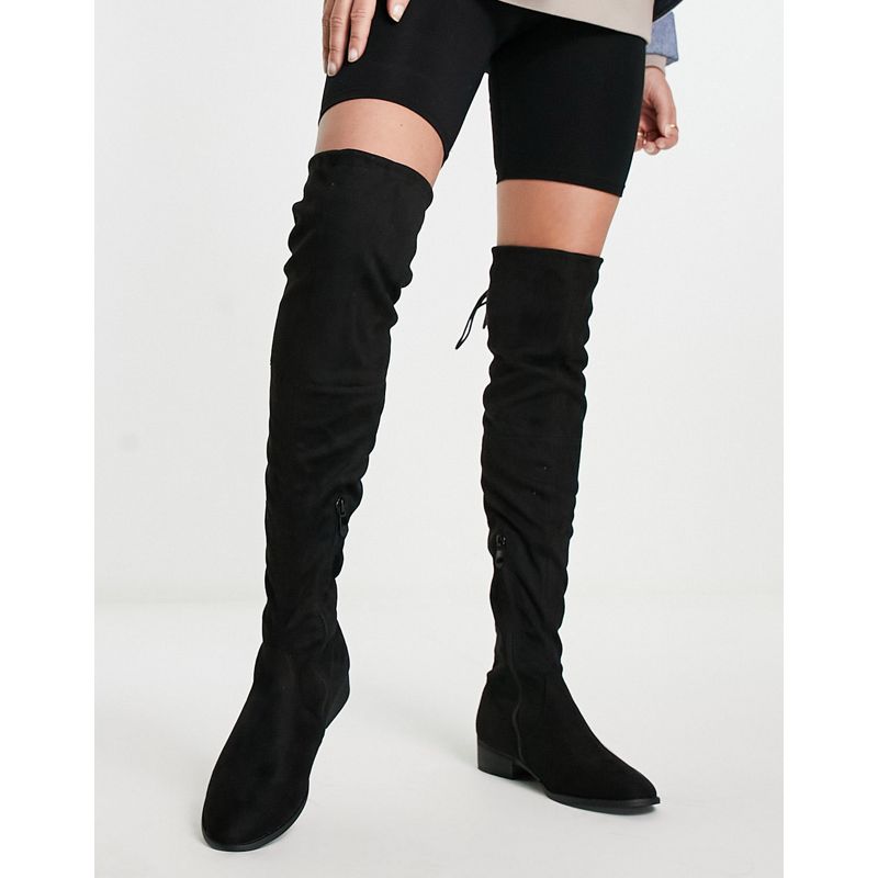 Stivali cIQ8j Public Desire - Elle - Stivali bassi sopra al ginocchio neri