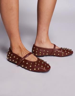  Elsie studded ballet flats 