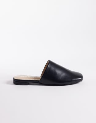 Public Desire Emmi Flat Mules In Black