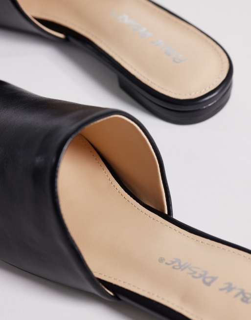 Public Desire Emmi flat mules in black, 3 of 4