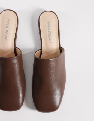 Public Desire Emmi Flat Mules In Brown