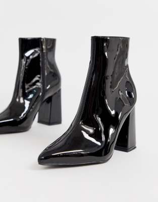 black heeled boots asos