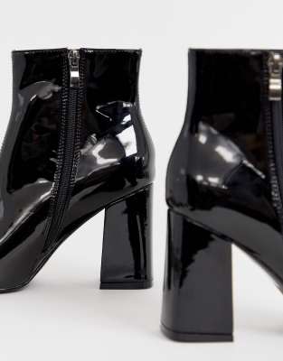 bottines vernies noires talons