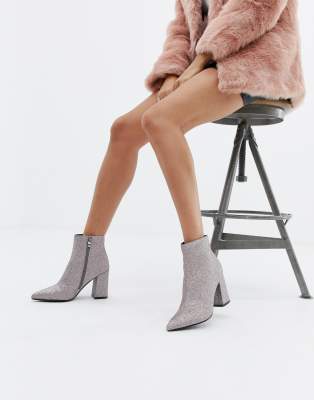 Public desire empire snakeskin store block heeled ankle boots