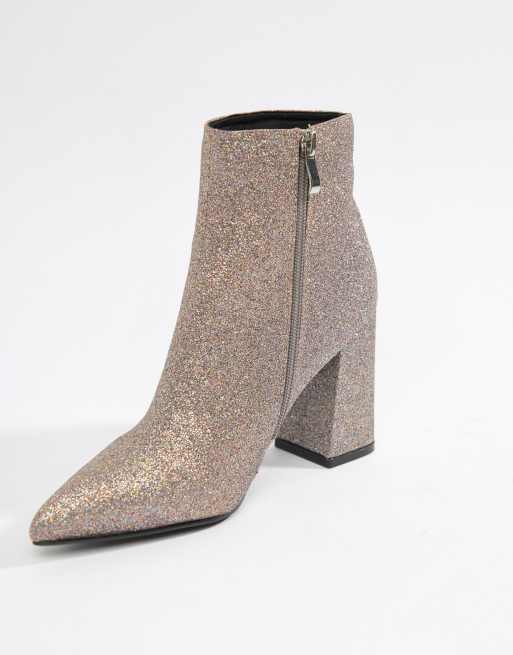 Public desire empire snakeskin shop block heeled ankle boots