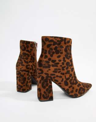 asos bottines leopard