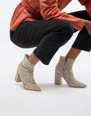 asos snakeskin booties