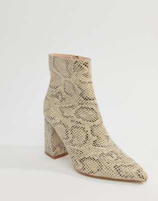 ankle snakeskin boots