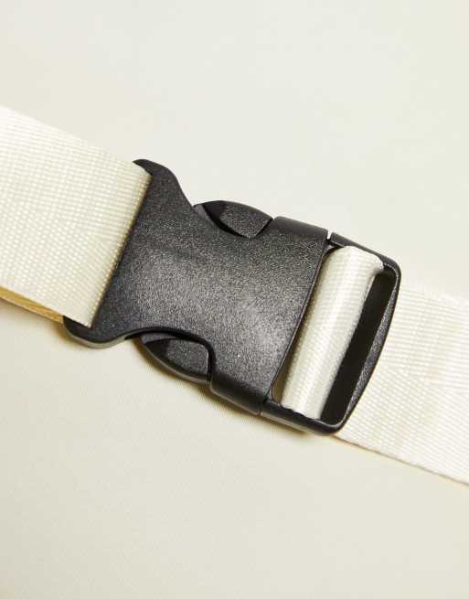Public Desire Ethan pocket detail tech bumbag in stone and orange, 3 of 4