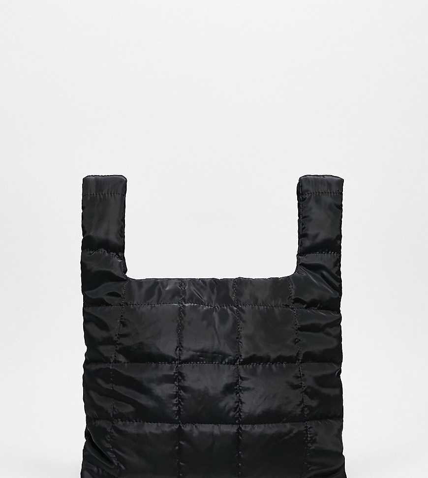 Public Desire Evander nylon quilted grab bag in black