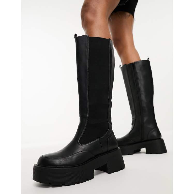 Public desire krissie sales black chunky boots