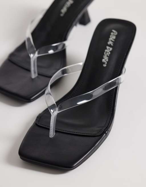 Public Desire - Everlast - Teensandalen met kittenhak in zwart , 4 van 4