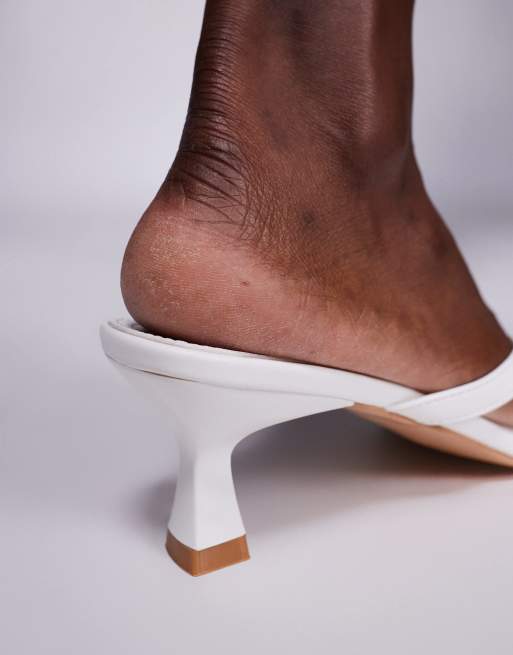 Public Desire - Evermore - Teensandalen met kitten hak in wit, 3 van 4