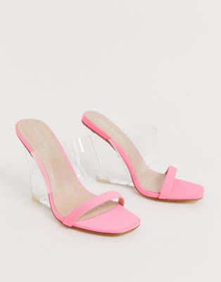 clear pink sandals